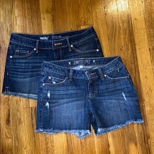 2 pairs Denim shorts size 0